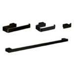 Gedy LG1800-M4 4 Piece Black Accessory Hardware Set